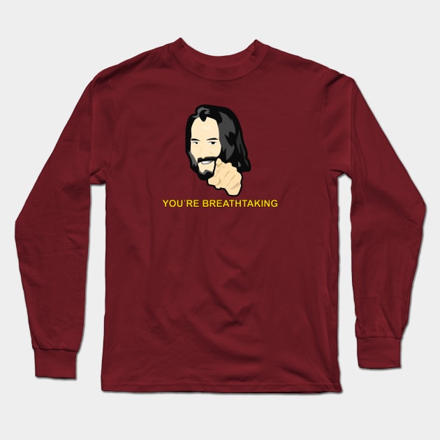 Breathtaking Keanu Long Sleeve T-Shirt by ventriferdi